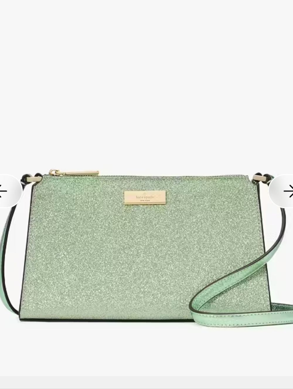 kate spade Kensie Glitter Crossbody Bag In Seawater Designer Glam Party Celeb